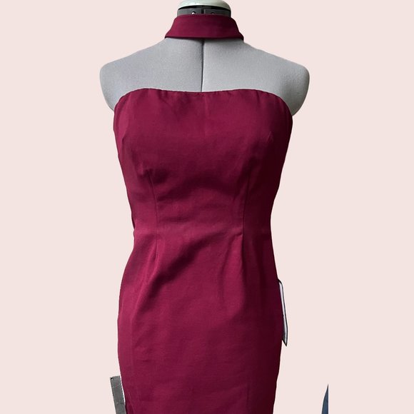 Speechless Crimson Red Choker Cocktail or Homecoming Dress Size 1 - Picture 1 of 7